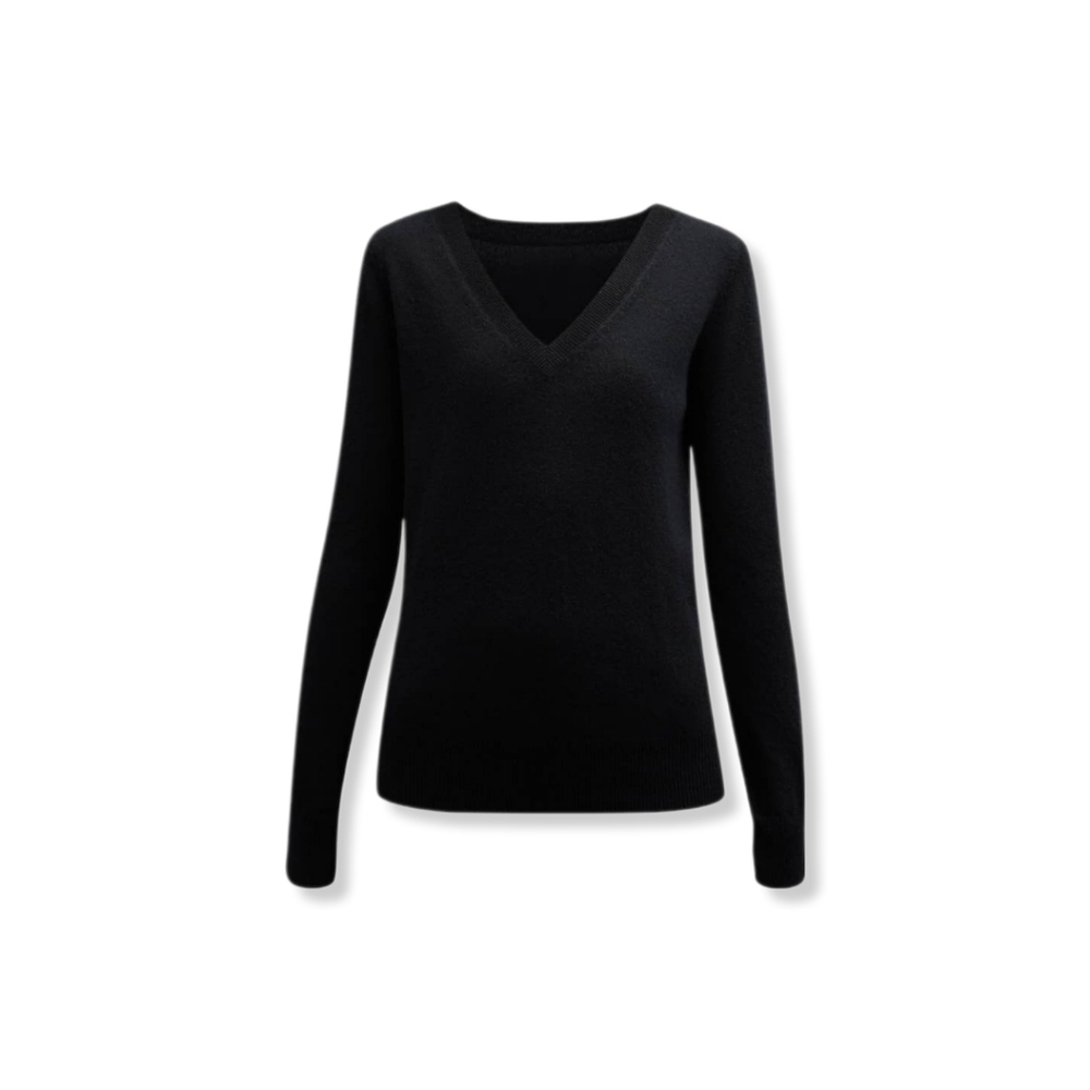 Neiman Marcus Cashmere Collection Cashmere Classic V-Neck Sweater Navy NWT $165 - Picture 5 of 10